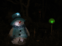 光庭には光る雪だるま人形もあります。