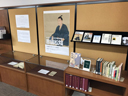 明治維新人物ギャラリー資料展示「ふるさとの文学者が描く吉田松陰」の展示の様子です。
